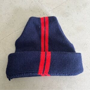 Vintage Bogner Wool Retro Striped Knit Beanie Winter Athletic Ski Snow